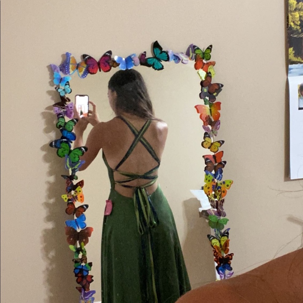 green prom dress